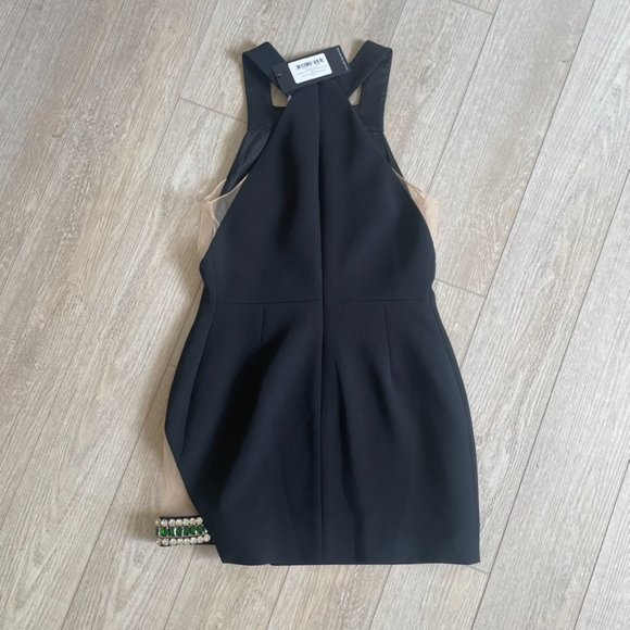 David Koma Black Jewel Sleeveless Crepe Embellished Mini Dress - Picture 10 of 10